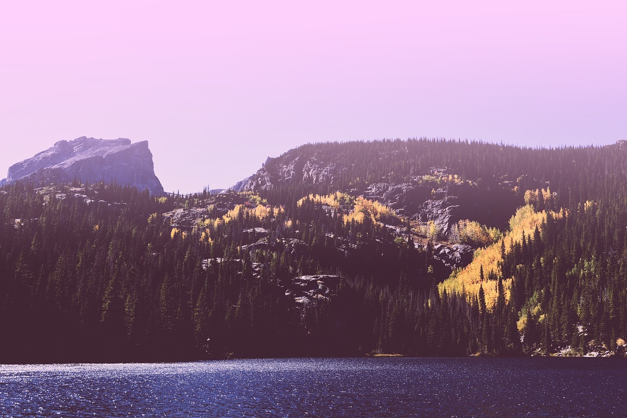 A dusk view of lake estes